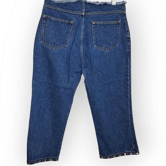 No Boundaries Y2K Studded Denim Capris size Juniors 7 - Picture 3 of 4